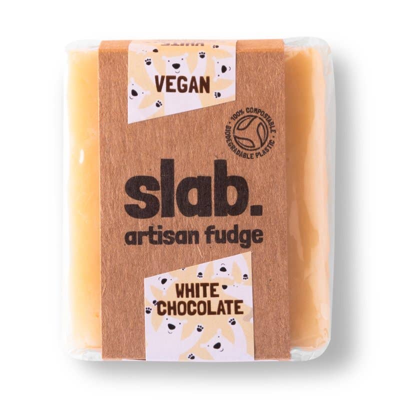 Slab Artisan Fudge - White Chocolate Fudge Slab - Vegan – Feasty Vegan