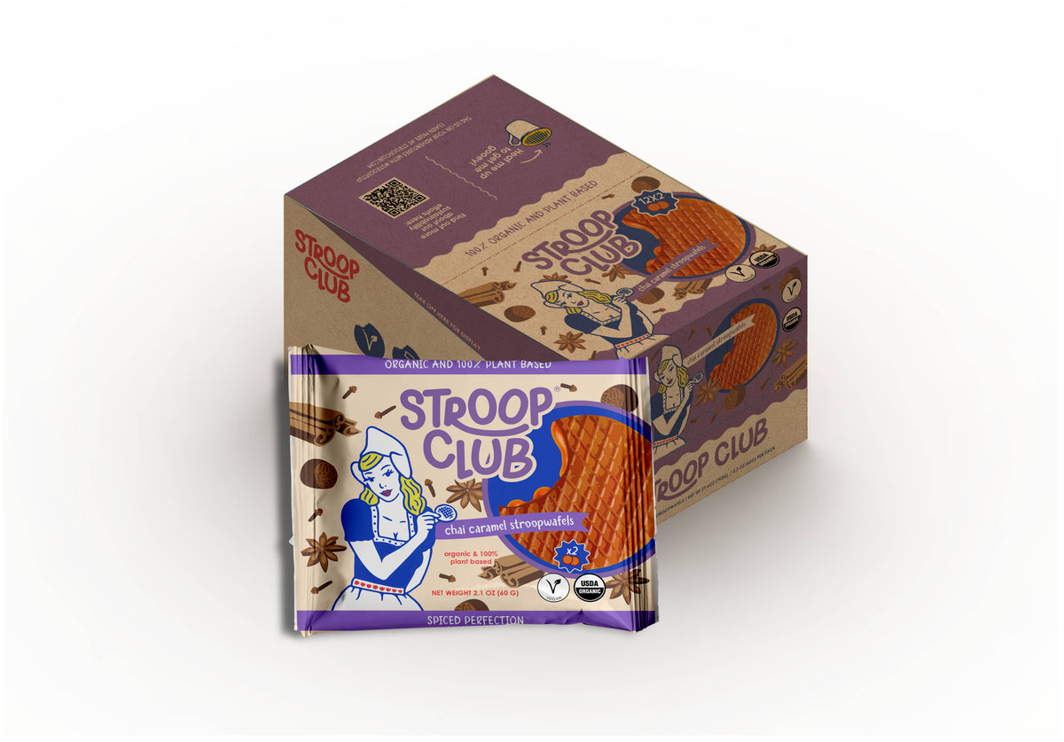 Stroop Club - Chai Caramel Organic and Plant-Based Stroopwafel 2-pack ...